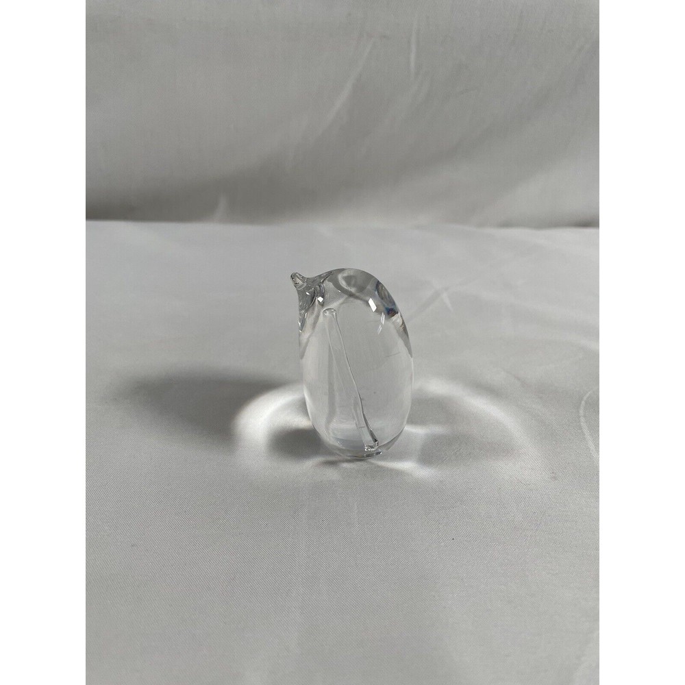 ROYAL COPENHAGEN "Hadeland Crystal Penguin" Figurine 2.25" SIGNED Paperweight